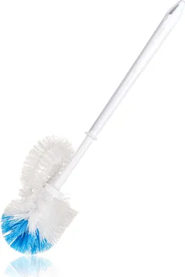 Zdjęcie produktu dla Szczotka WC z czyścikiem białym ECONOMY 8x37cm