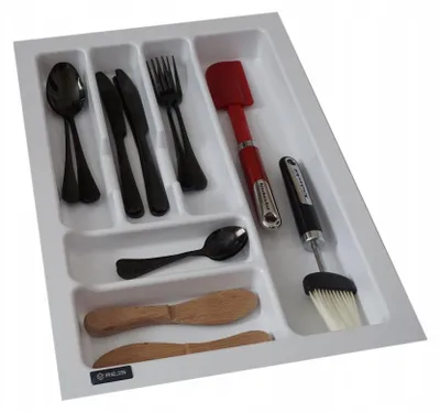Obrázek produktu pro Rejs Organizér na příbory bílý do zásuvky 33cm