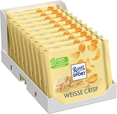 Produktbild von Ritter Sport - Weisse Crisp - 10x 100g