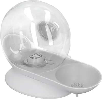 Immagine prodotto di Distributore d'acqua per animali domestici, a forma di lumaca, automatico, trasparente, 2,8 l, grande capacità, fontanella per cani e gatti, grigio