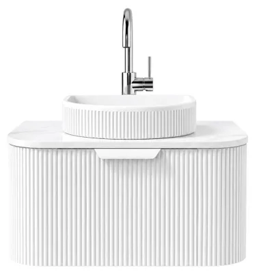 Image de Meuble sous-vasque salle de bain - 60 cm - Blanc - RAIN