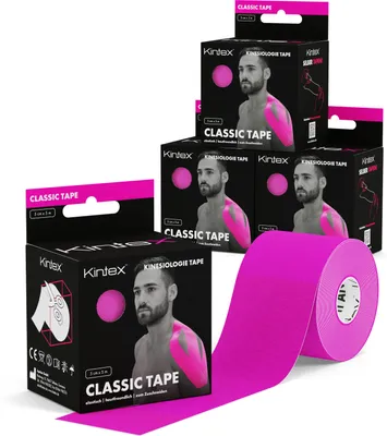 Produktbild von 4 Rollen Kintex Kinesiologie Tape Classic 5 cm x 5 m  Pink