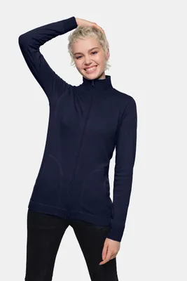 Immagine prodotto di HAKRO® 10008632334322 HAKRO® Damen Sweatjacke INTERLOCK blau Größe XL