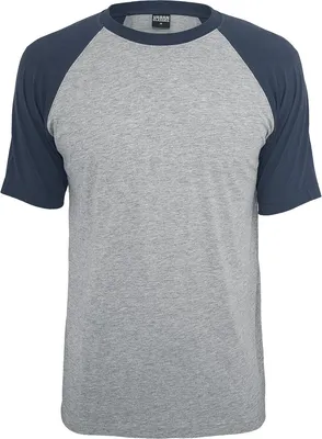 Produktbild von Urban Classics T-Shirt Herren Raglan Contrast Tee grau meliert/navy M