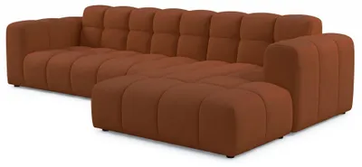 Produktbild von Selsey Boloon - Ecksofa L-Form, 3-Sitzer, rechts, Samt Kupfer, 300 cm