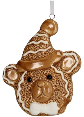 Obrázok produktu pre Vianočný ozdoba – medvedík – hnedý – 10 cm