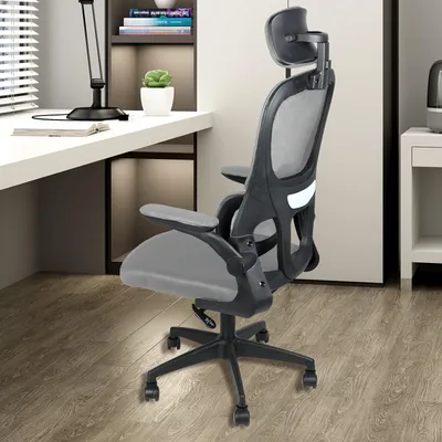 Produktbild von Bürostuhl - Schreibtischstuhl - Drehstuhl - Gaming-Stuhl - Bürostuhl mit Armlehnen - Ergonomische Lendenwirbelstütze
