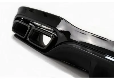 Produktbild von Stoßstangen Diffusor Endrohre Schwarz für Mercedes E W213 2016-2019 E63 Look.