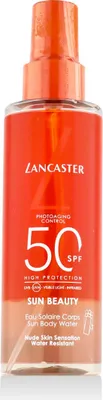 Produktbild von Lancaster Sun Beauty Sun Body Water SPF 50, Sonnenschutzspray, Körper, Spray, Feuchtigkeitsspendend, Auffrischend, Reparatur, Jeder Hauttyp, 150 ml