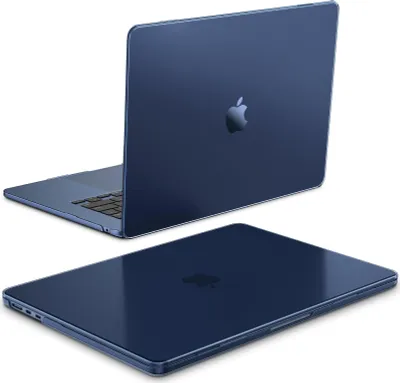 Produktbild von Fintie Hülle Kompatibel mit MacBook Air 15 Zoll M5 M4 M3 M2 (2026/2025/2024/2023) A3448 A3241 A3114 A2941, [100% Entspricht der Offiziellen Farbe] Premium Ultradünne Matte Hartschale Schutzhülle, Mitternacht