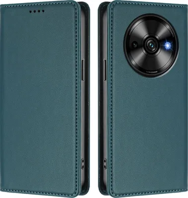 Immagine prodotto di Custodia in pelle per Oukitel C59 / C59 Pro, custodia magnetica in Finto cuoio con supporto Verde