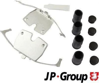 Produktbild von JP GROUP 1464003810 Zubehörsatz Scheibenbremsbelag Vorne für BMW 5 Touring (F11) 5 Limousine (F10) 7 (F01, F02, F03, F04) 5 GT (F07) 6 Gran Coupe
