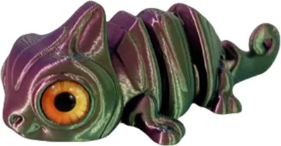 Produktbild von 3D-gedruckte Eidechsenfigur mit beweglichen Gelenken, Mini-Cabrite-Figur, bewegliches Tiermodell, Spielzeug, Dekoration für Zuhause, Büro, Bücherregal oder Schreibtisch.