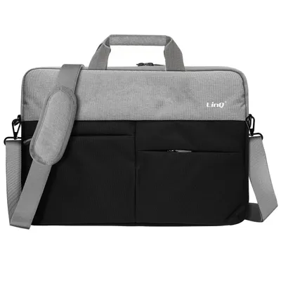 Obrázek produktu pro LinQ 14'' brašna na notebook Vodotěsná s popruhem přes rameno Černá / šedá