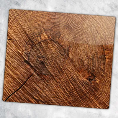 Produktbild von Glas-Herdabdeckplatten Glaskeramikkochfeld-Abdeckung Spritzschutz Glas 60 cm x 52 cm - Holz Stamm