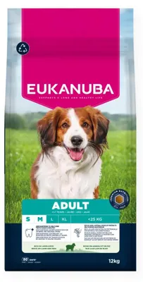 Obrázek produktu pro EUKANUBA Adult s jehněčím a rýží 12 kg suché krmivo pro dospělé psy malých a středních plemen