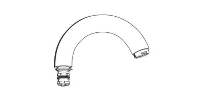Image de Grohe Aria / Sentosa Bec déverseur en fonte Saillie 120 mm pour mitigeur lavabo chromé - 13014000