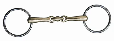 Produktbild von Unterlegtrense aus Argentan,doppelt gebrochen,14mm, Groesse:55 mm/ 165 weite