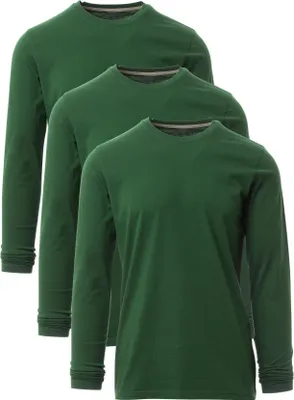 Produktbild von Mivaro Herren 3er Pack Langarmshirts aus Baumwolle - Longsleeve mit Rundhals, leicht anliegend, feinmaschiges Gewebe, Größen S bis 5XL