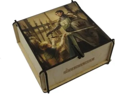 Produktbild von Kartentruhe Arsenal für Aventuria – Holzkartenbox mit Fächern