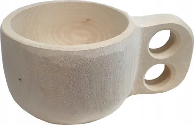Obrázok produktu pre Drevený hrnček s dvojprstovým uchom na čaj/kávu