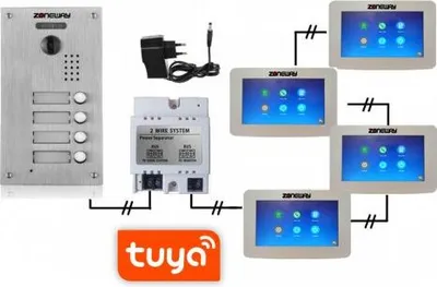 Obrázek produktu pro Set WIFI P2P TUYA videozvonku | ZONEWAY ZW-777 + ZW-738-4