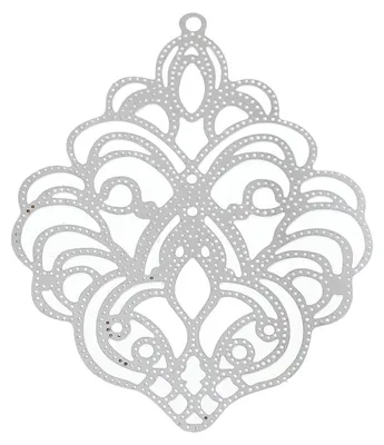 Produktbild von 2 Edelstahl Anhänger 'Raute', 50x39mm