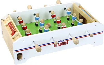 Produktbild von Vilac Tischfußball Holzspiel für Kinder mit Korkbällen und Punktzähler