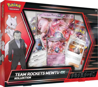A product box for a Pokemon TCG collection, featuring artwork and product cards.