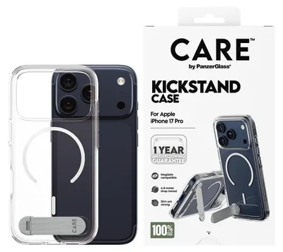 Immagine prodotto di PanzerGlass CARE by ® Custodia trasparente con supporto e MagSafe per iPhone 17 Pro