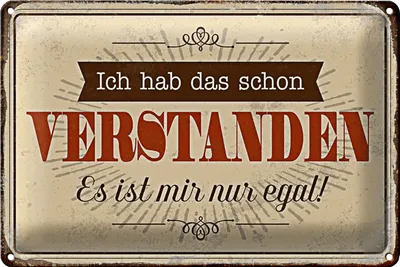 Produktbild von Blechschild Spruch 30x20cm hab verstanden ist mir nur egal