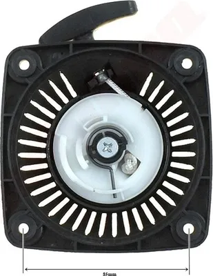 A close-up view of a starter for a Honda engine.