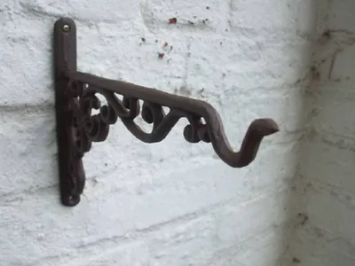 Produktbild von Verzierter Wandhaken Blumenhaken Konsole Regalträger Guss Landhausstil