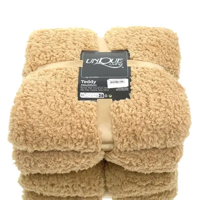 Produktbild von Lemetex UNIQUE Living® Kuscheldecke Teddy Latte Macchiato 150 x 200 cm - Polyester