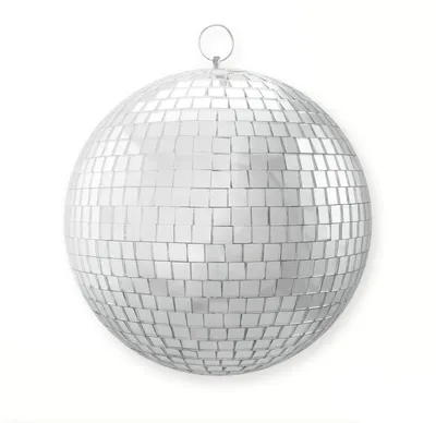 Produktbild von Spiegelkugel 20cm - Discokugel - Echtglas - 10x10mm Spiegel - silber