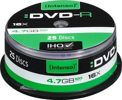 Produktbild von Intenso DVD-R 4,7GB 16x Speed Cake Box 25