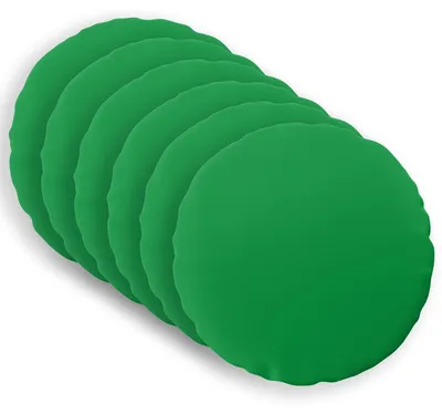 Image de vidaXL, housses de coussin, 6 pièces, HEERLEN, vert, diamètre 60 cm, polyester