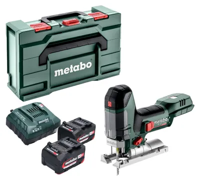 Image de Metabo ST 18 LT 130 BL Scie sauteuse sans fil 18 V 130 mm Brushless + 2x batterie 4,0 Ah + chargeur + Metabox