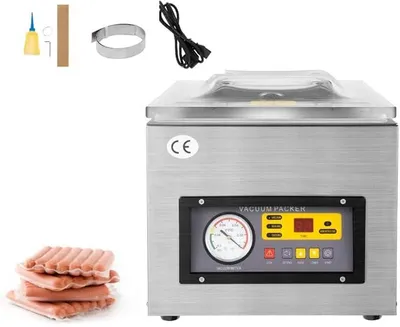 Immagine prodotto di Macchina per il sottovuoto in acciaio inossidabile 3 in 1, ideale per il sottovuoto di alimenti. Macchina professionale compatta con motore da 120W, dimensioni della sigillatura di 30x26 cm, adatta per uso domestico, supermercati e fabbriche alimentari