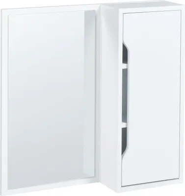 Zdjęcie produktu dla BELIANI Szafka łazienkowa wisząca z lustrem biała MDP 60 x 60 cm przechowywanie styl skandynawski