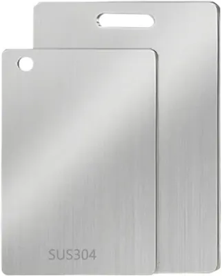 Imagen del producto de Tabla de cortar de acero inoxidable, tabla de cocina gruesa de acero inoxidable