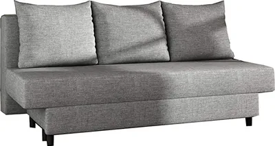 Produktbild von Sofa mit Schlaffunktion Sofa Couch Polstergarnitur Wohnlandschaft Polstersofa mit Betkasten - Kamazo (Hellgrau(Savana 21))