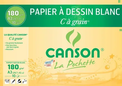 Image de CANSON Zeichenpapier "C" … Grain, DIN A3, 180 g/qm