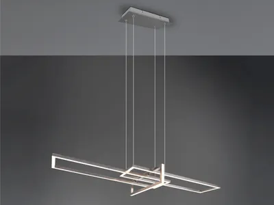 Produktbild von Große LED Pendelleuchte Wandleuchte mit Switch Dimmer 110 x 40cm in Silber matt
