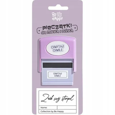 Zdjęcie produktu dla Stempel z napisem CHWYTAJ CHWILE pieczątka z napisem dla dzieci