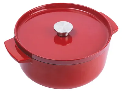 Obrázek produktu pro KitchenAid CC006060-001, 5,2 l, Červená, Litina, Keramický, Elektrický, Plyn, Halogen, Indukční, Utěsněná plotna, Červená, Litina