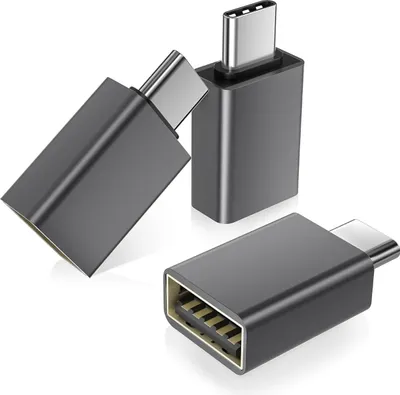 Image de INF Adaptateur USB-C vers USB-A (Lot de 3) en Alliage d'Aluminium Gris