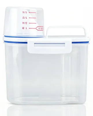 Reisbehälter luftdicht mit Ausgießer, 1,5 kg, weiß