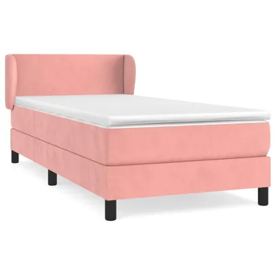 Produktbild von vidaXL Boxspringbett mit Matratze Rosa 90x190 cm Samt