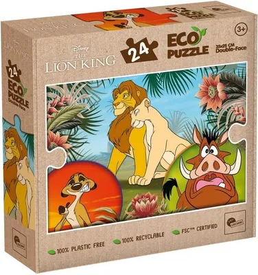 Obrázok produktu pre Puzzle 24 Lev kráľ Eko obojstranné – Lisciani